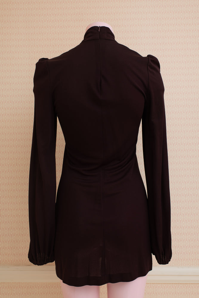 Vintage brown crepe mini Ghost dress