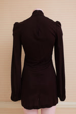 Vintage brown crepe mini Ghost dress