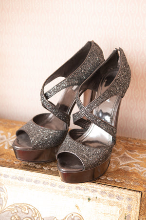 Miu Miu glitter high heels