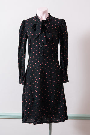 Polka dot knee length dress discount