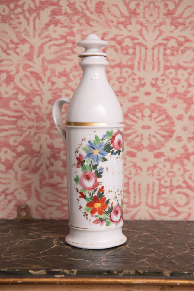 Antique floral flask