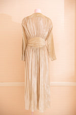 Antique Ivory velvet 20s/30s dress