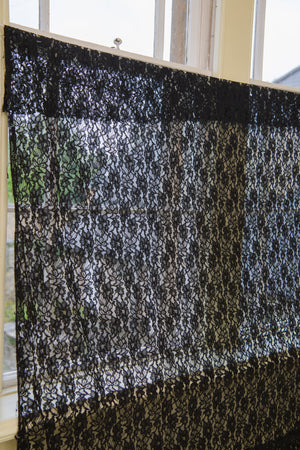 Vintage black lace panel