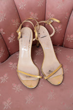 Vintage Gina Gold Strap Shoes