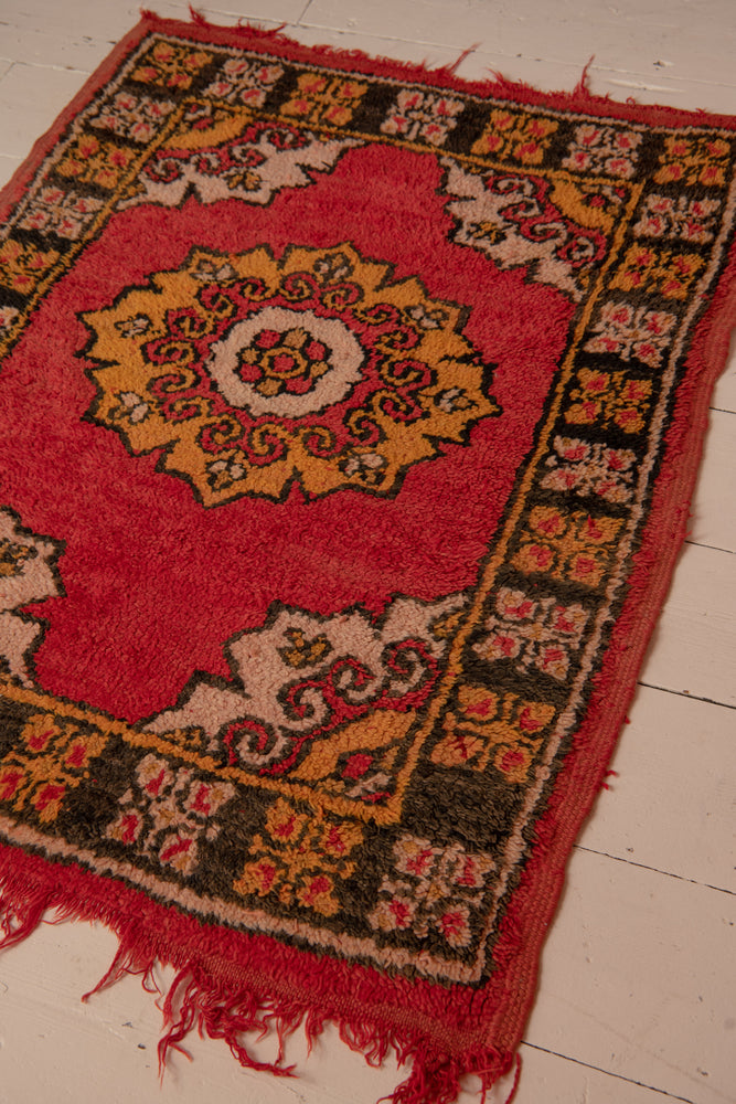 Red Patterned Moroccan Rug