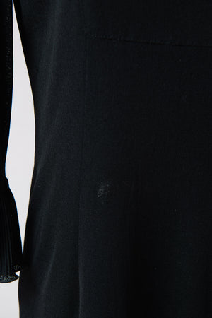 Anna Sui Black jersey knee length dress