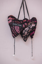 Black lace heart samples