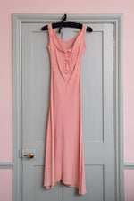 Vintage Pink Crepe Midi Dress