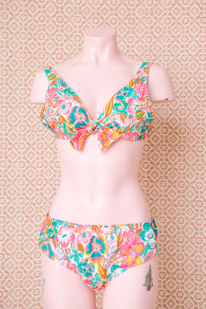 Rose bikini sample made from Liberty fabric