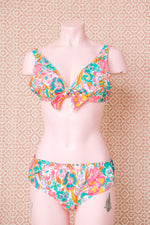 Rose bikini sample made from Liberty fabric