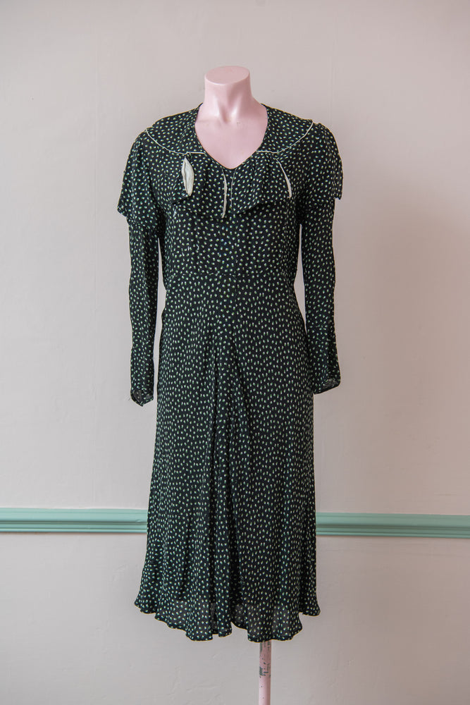 1920s polka dot dress best sale
