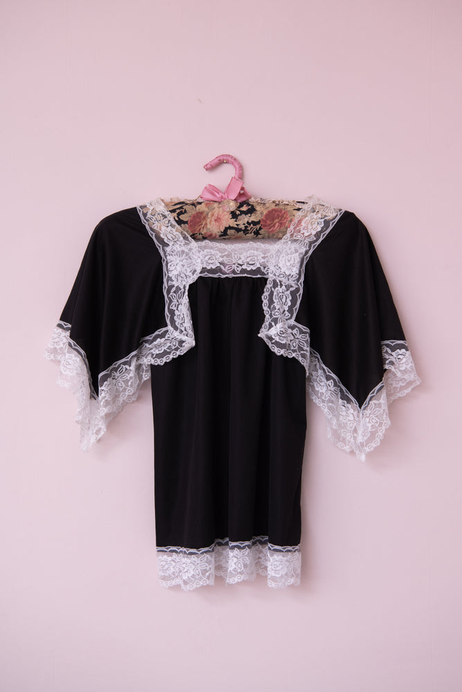 Vintage black lace best sale