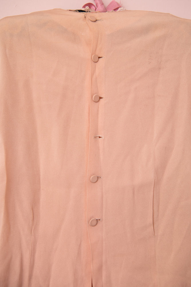 Antique 30s silk peach coloured top