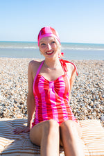 Pixie Pink and Red Swimming Hat
