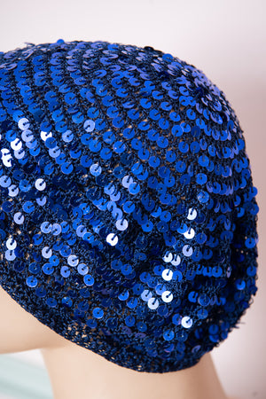 Original Topshop Blue Sequin beret