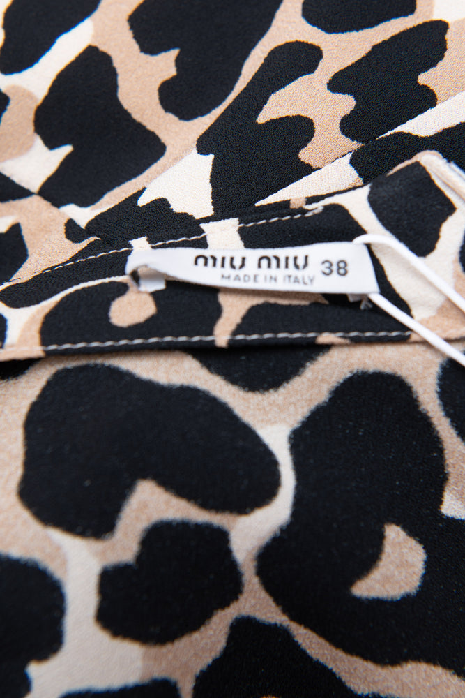 Vintage Miu Miu Leopard print mini dress