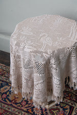 Sweet crochet round tablecloth