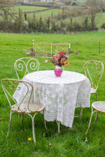 Vintage crochet round tablecloth
