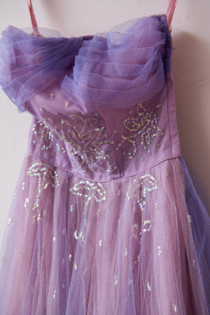 Antique 50s purple ball gown