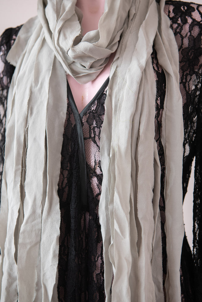 Balenciaga silk grey scarf