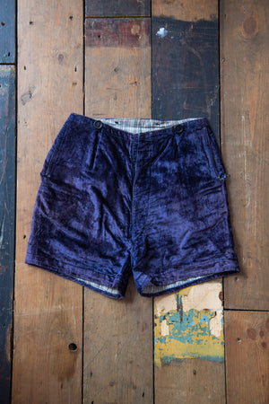 Antique purple velvet shorts