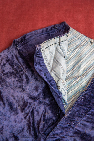 Antique purple velvet shorts