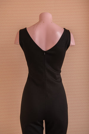 Vintage black moschino catsuit with fringe