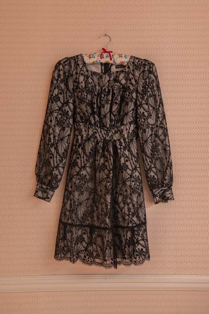 Black lace vivienne dress