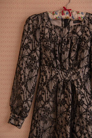 Black lace vivienne dress